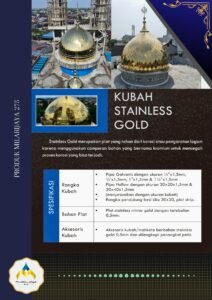 kubah stainless gold